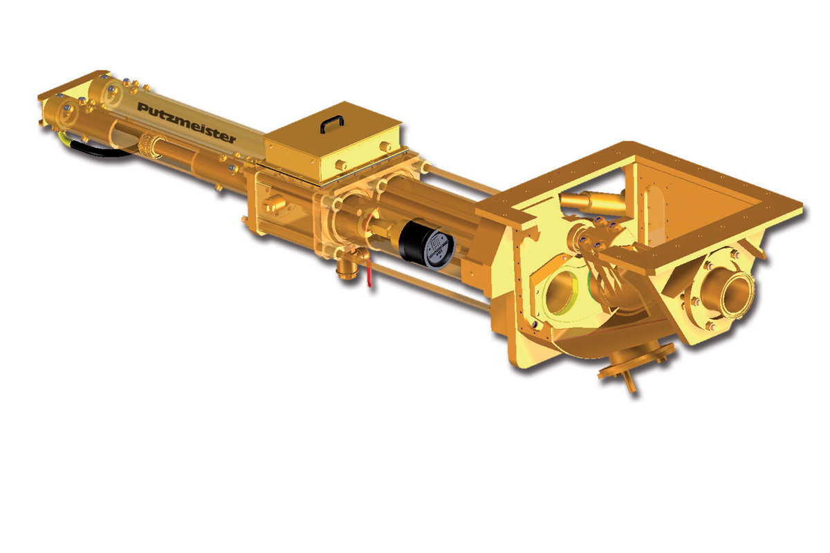 Putzmeister KOS piston pump with S-transfer tube